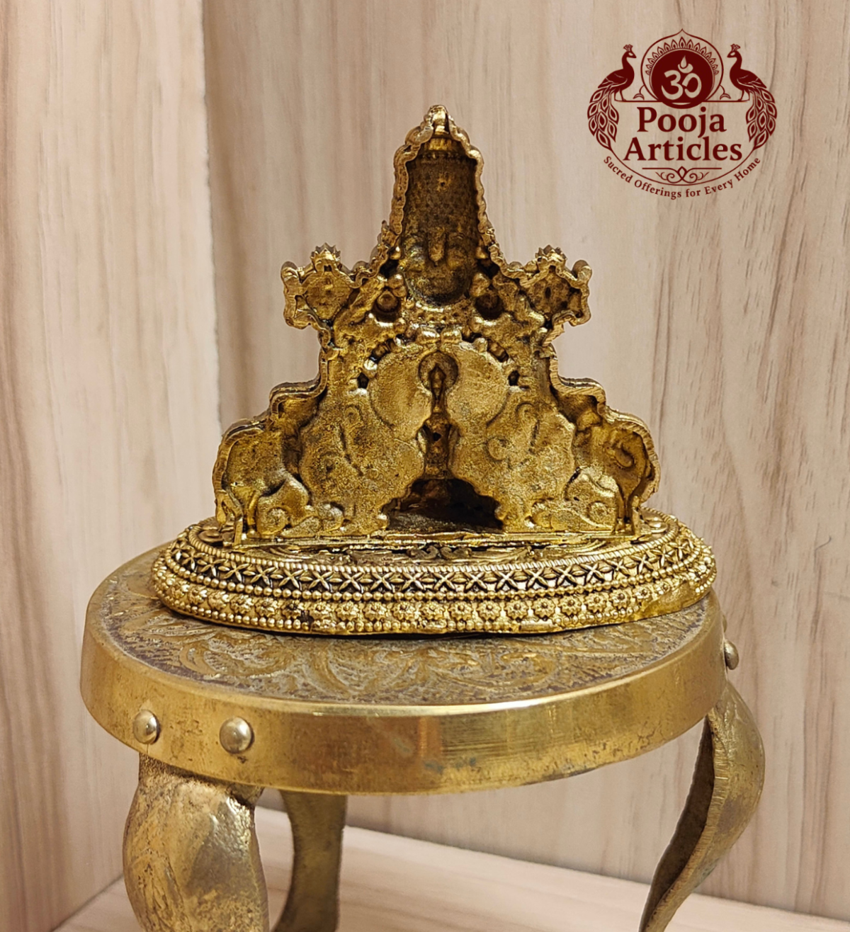 Premium Brass Tirupati Balaji with Gajalakshmi Statue 2.5 Inch - Image 5