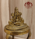 Premium Brass Tirupati Balaji with Gajalakshmi Statue 2.5 Inch - Image 3