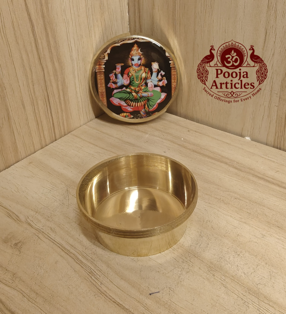 Brass Varahi Kumkum Chimil 2 Inch