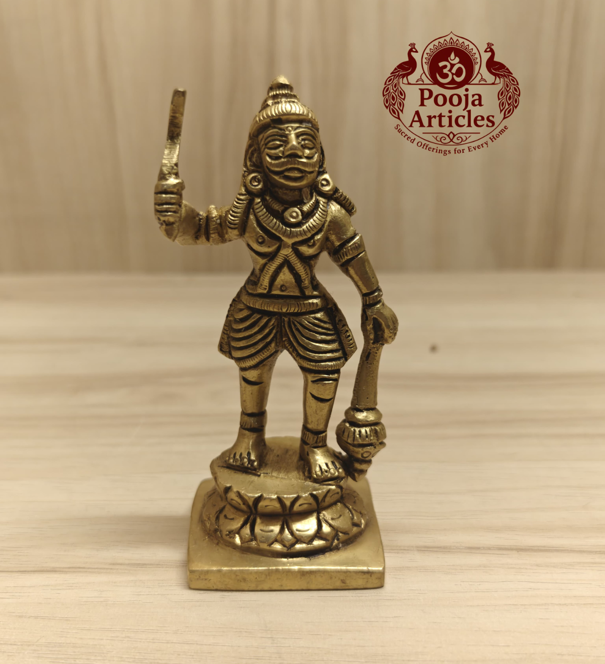 Brass Karuppasamy Idol 4.2 Inch Brass Karuppasamy Idol 4.2 Inch