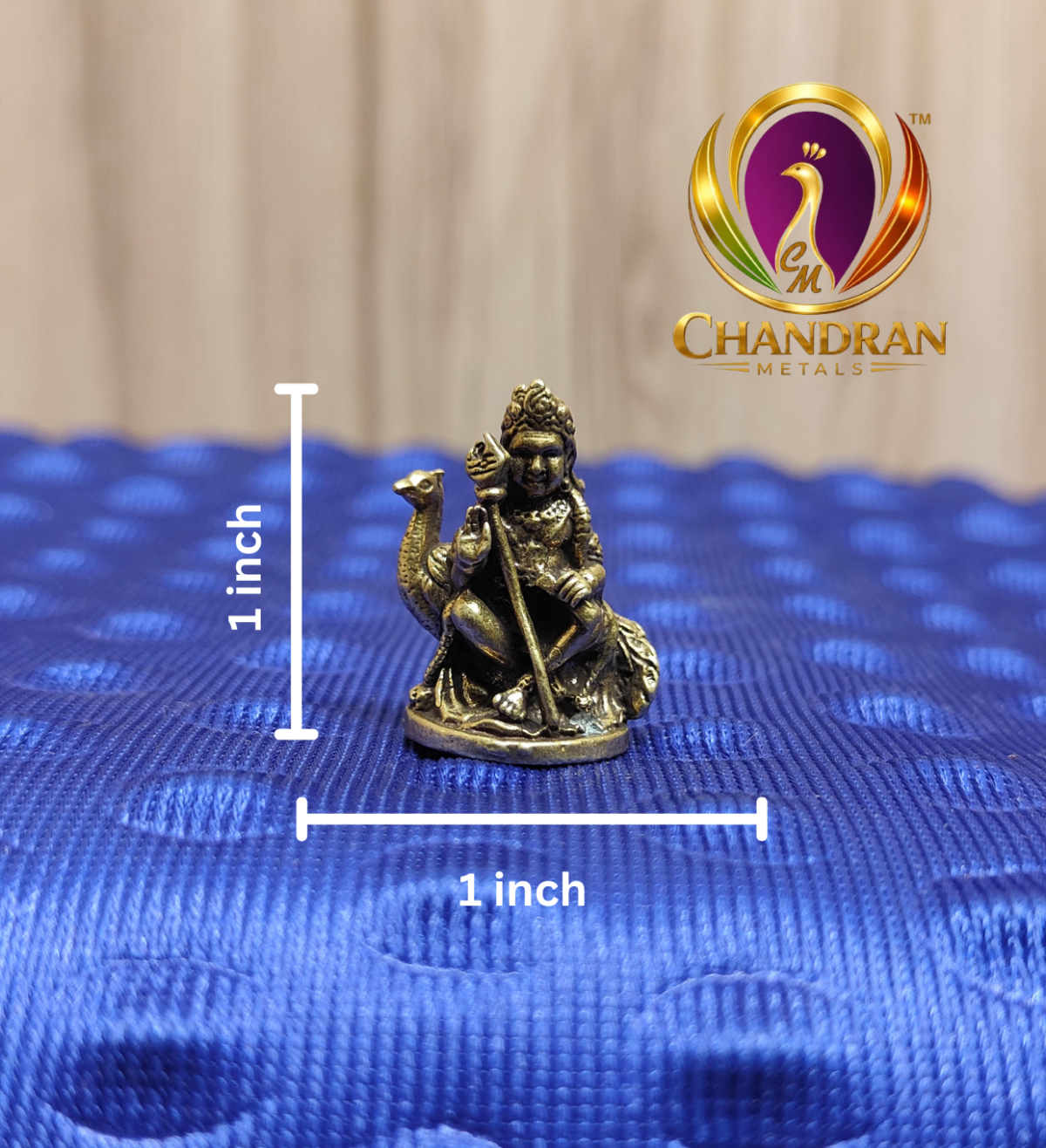 Miniature Brass Balamurugan Statue 1 Inch