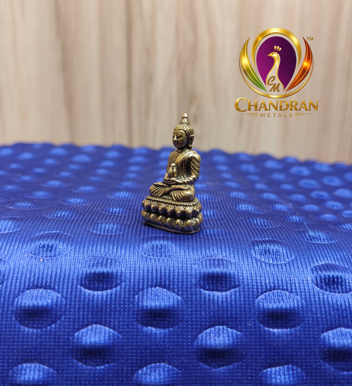 Miniature Brass Buddha Statue 1.5 Inch