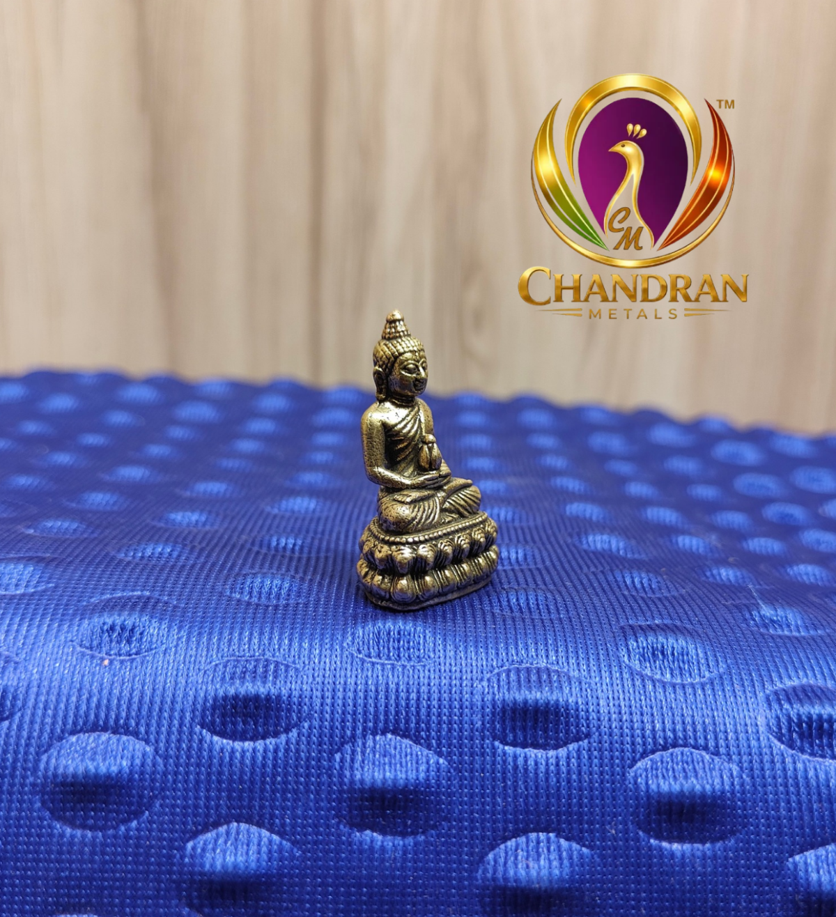Miniature Brass Buddha Statue 1.5 Inch