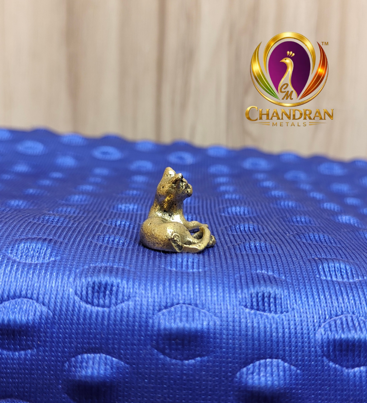 Miniature Brass Cat Figurine 0.5 Inch