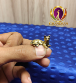 Miniature Brass Cat Figurine 0.5 Inch