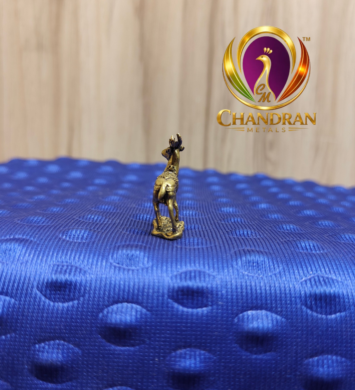 Miniature Brass Deer Statue 1.1 Inch