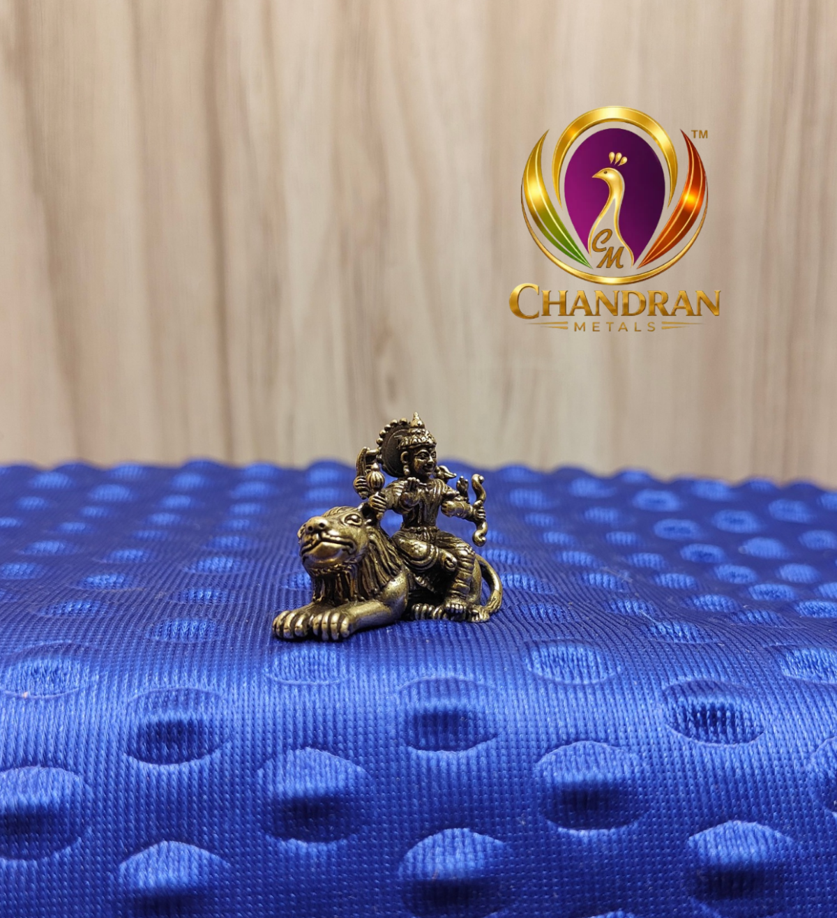 Miniature Brass Durga Devi Statue 1 Inch
