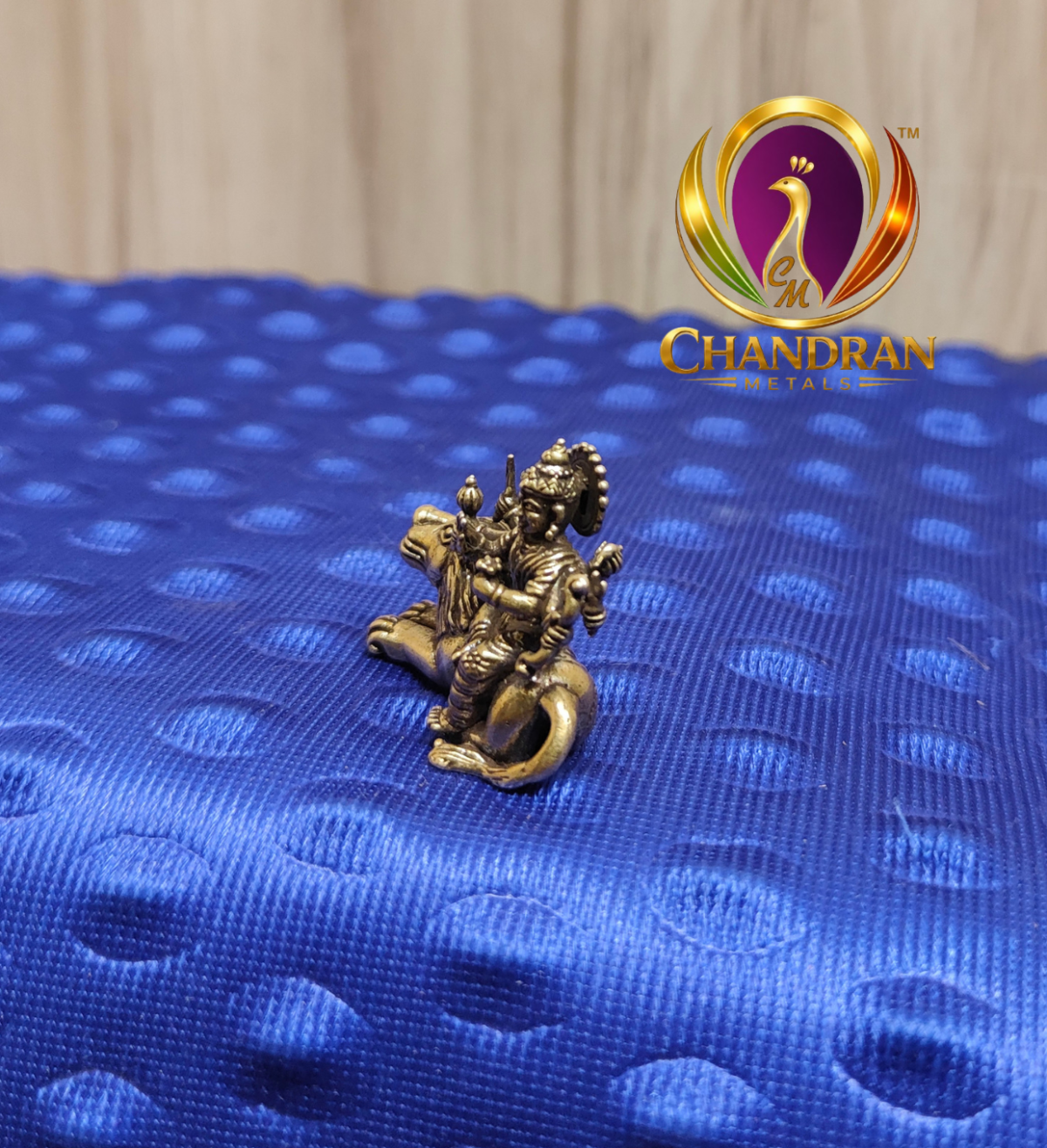 Miniature Brass Durga Devi Statue 1 Inch