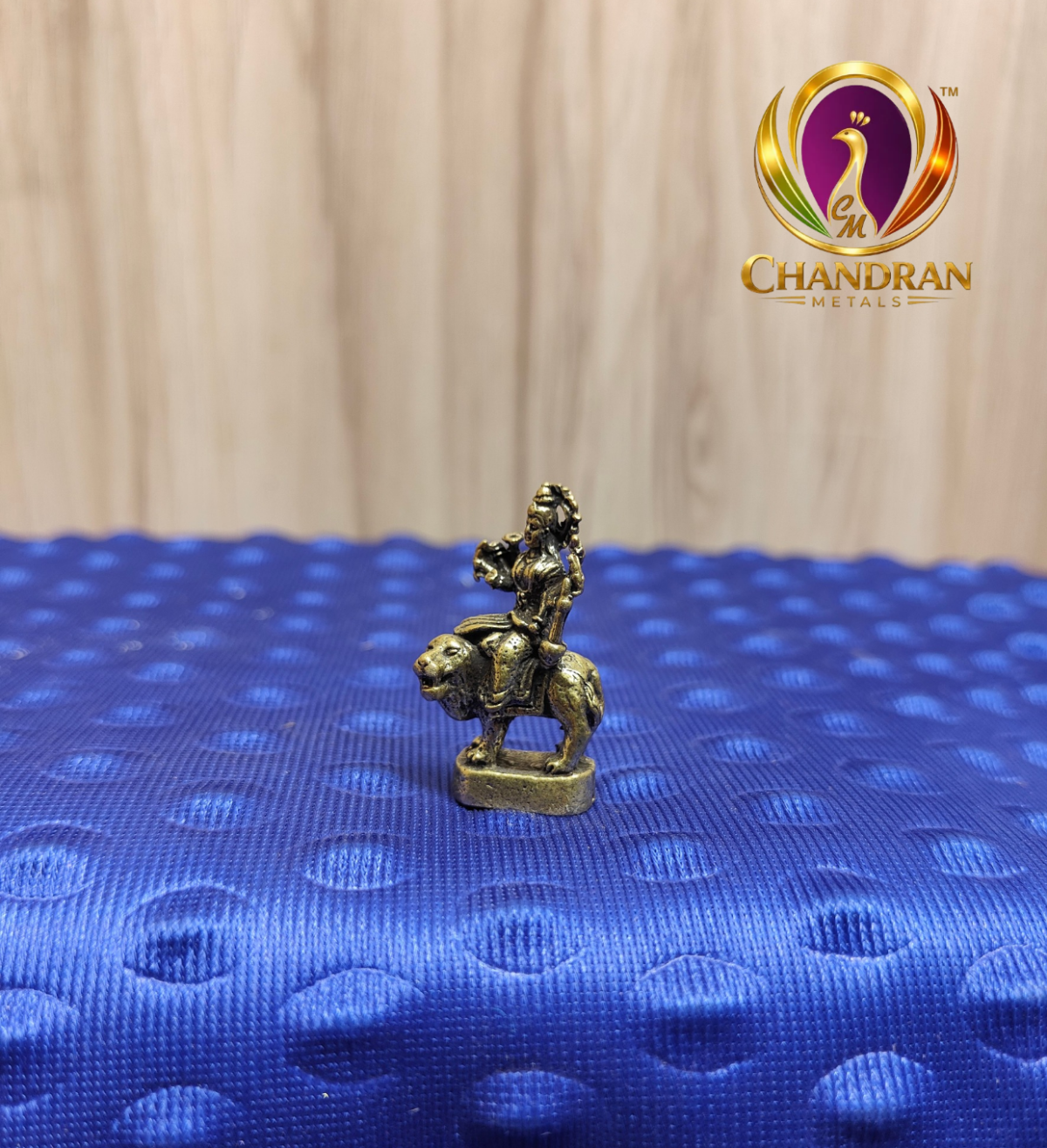 Miniature Brass Durga Devi Statue 1.5 Inch