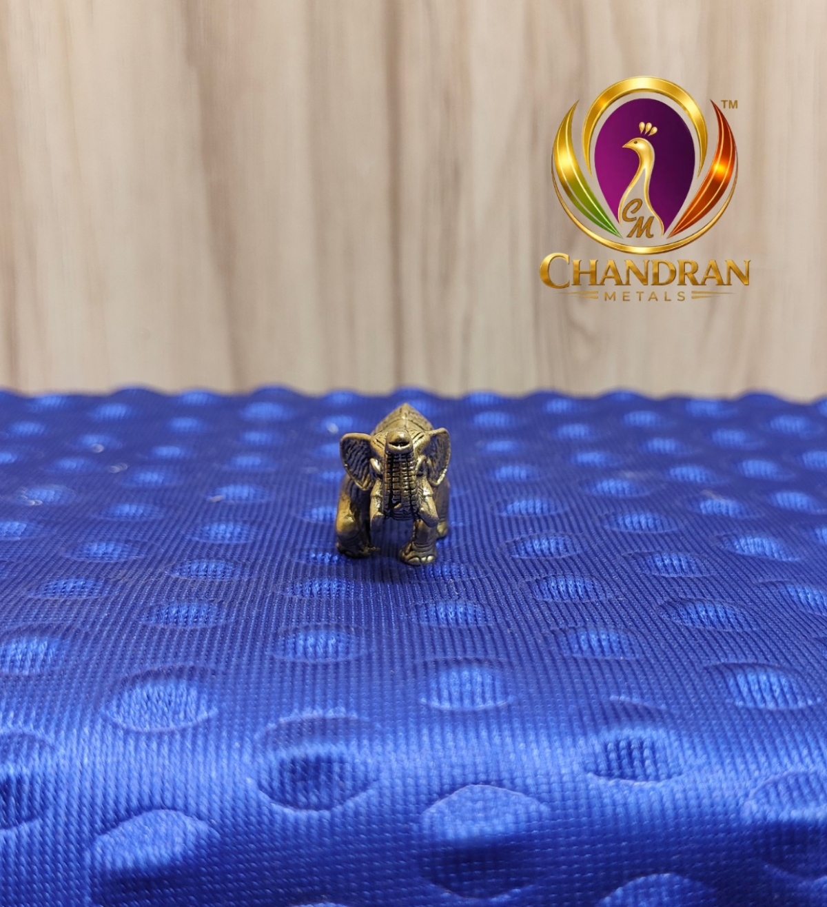 Miniature Brass Elephant Statue 1 Inch