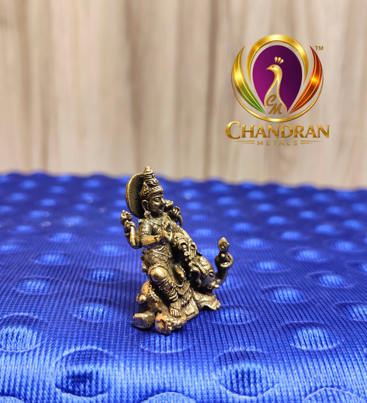Miniature Brass Gajalakshmi Idol 1.3 Inch