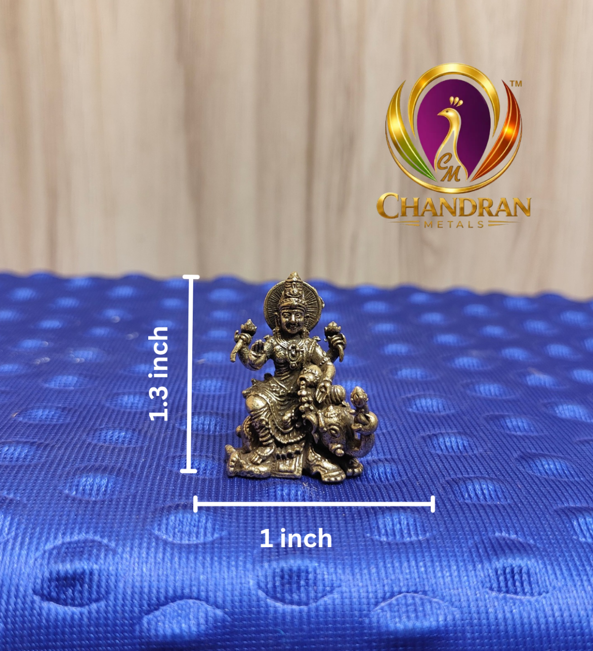 Miniature Brass Gajalakshmi Idol 1.3 Inch