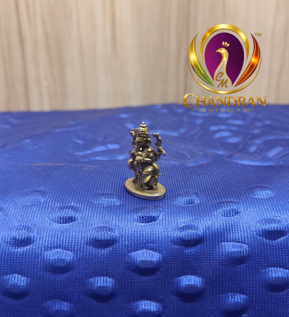 Miniature Brass Ganesh Idol 1.2 Inch
