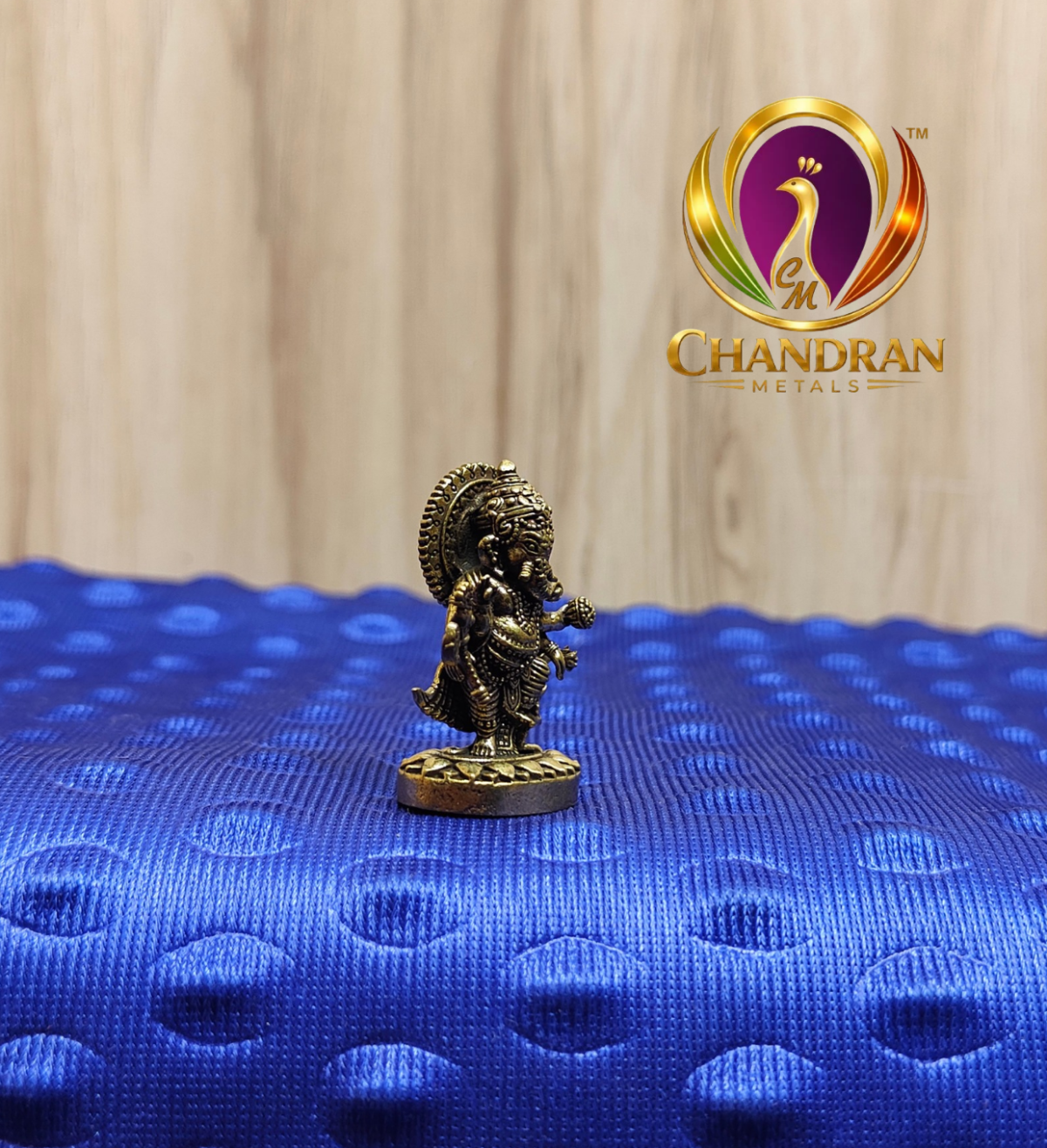 Miniature Brass Ganesh Murti 1.3 Inch