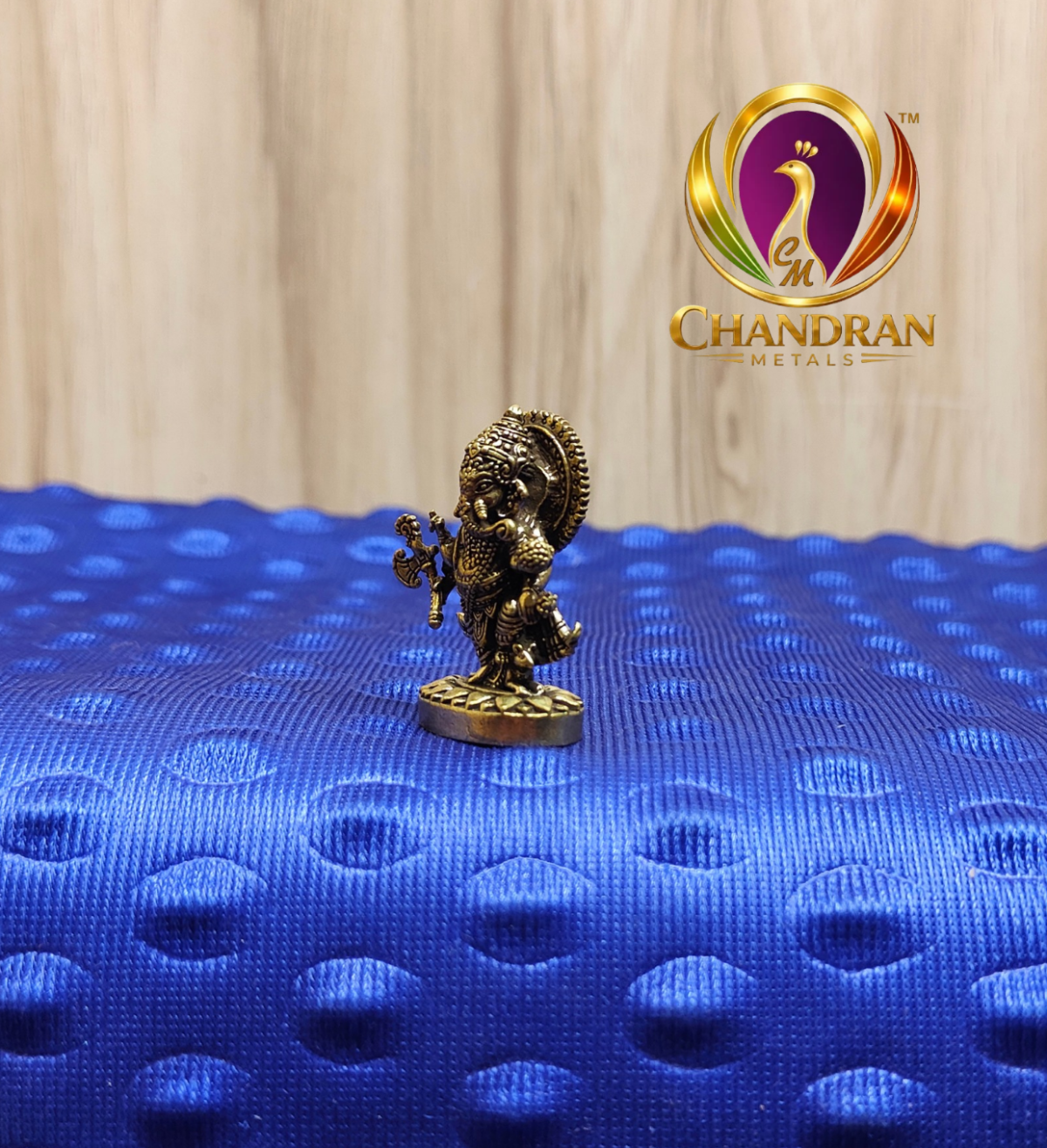 Miniature Brass Ganesh Murti 1.3 Inch