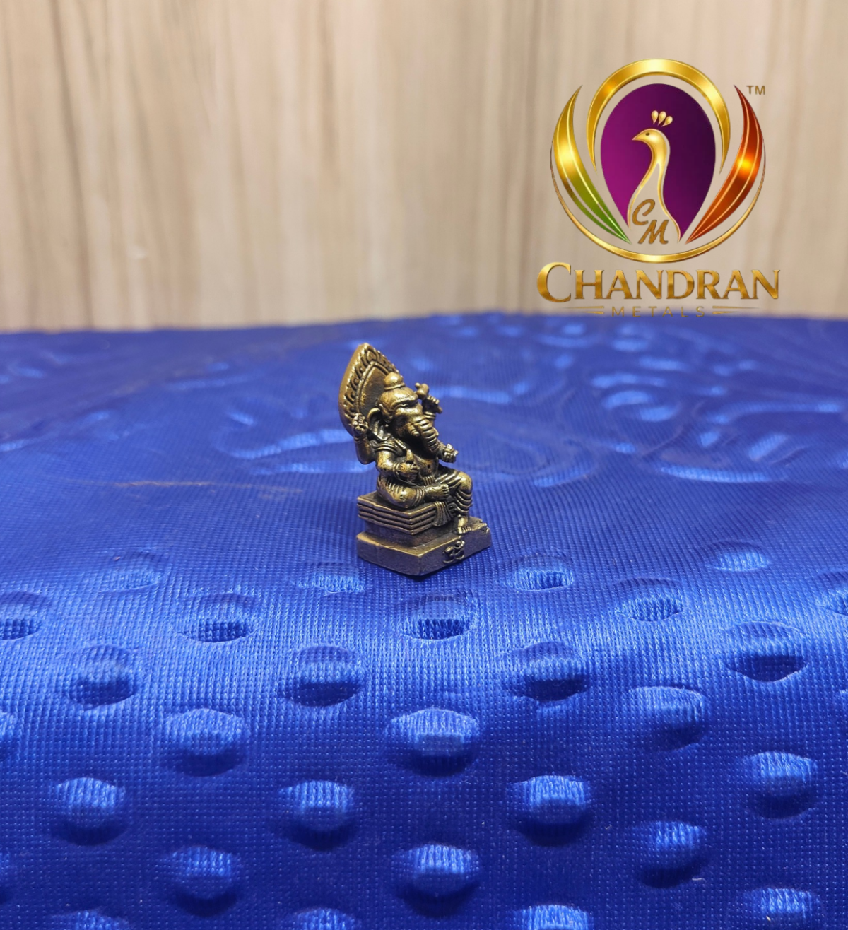 Miniature Brass Ganesh Statue 1.5 Inch