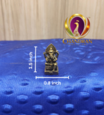 Miniature Brass Ganesh Statue 1.5 Inch