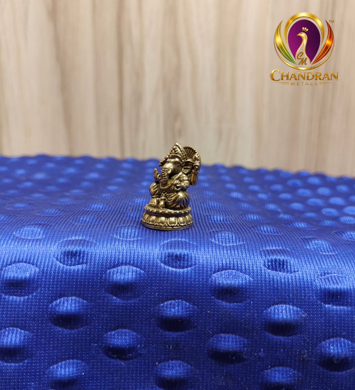 Miniature Brass Ganesha Statue 1.1 Inch
