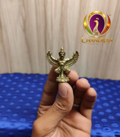 Miniature Brass Garuda Statue 1.5 Inch