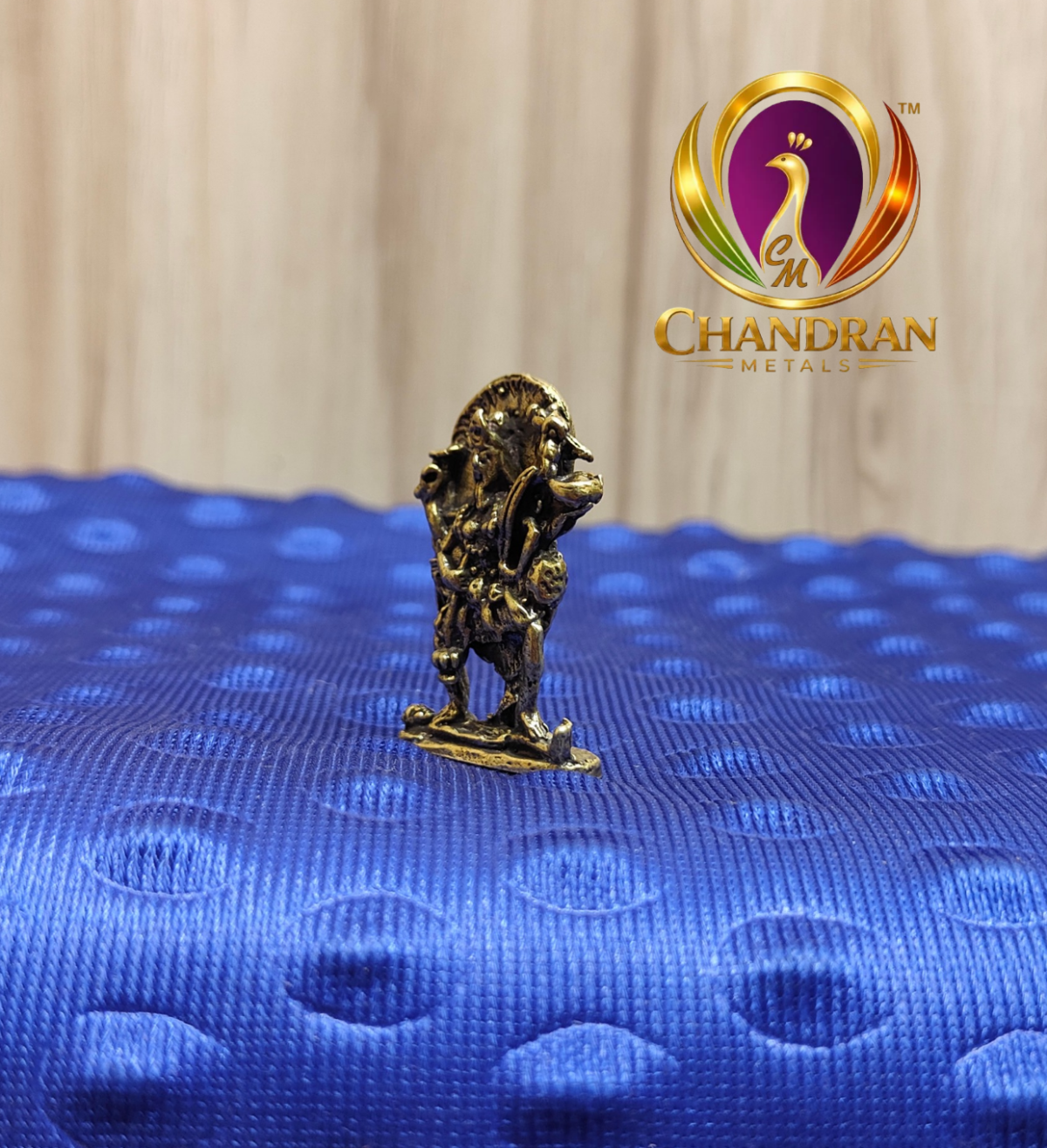 Miniature Brass Goddess Kali Idol 1.5 Inch