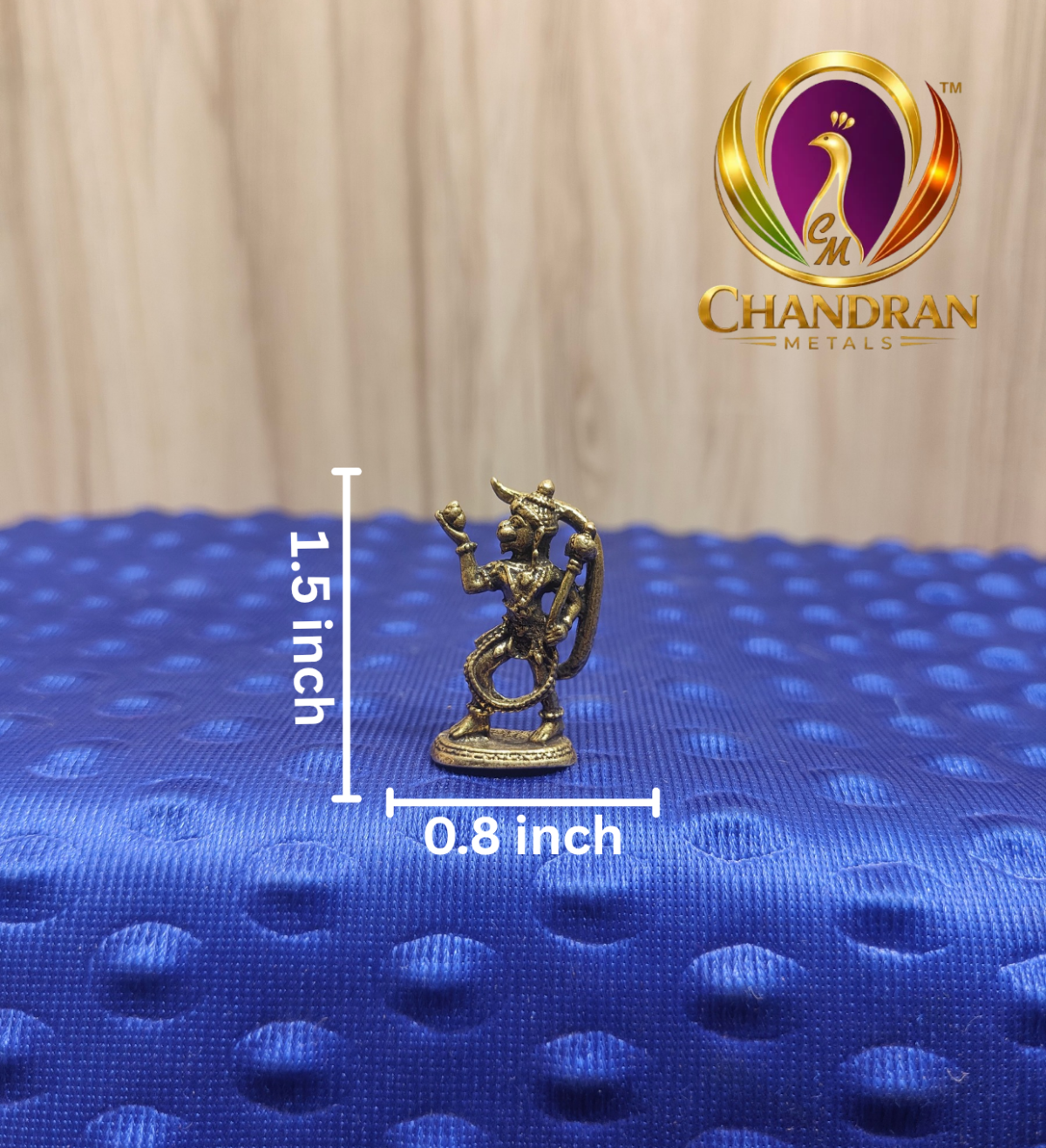 Miniature Brass Hanuman Statue 1.5 Inch