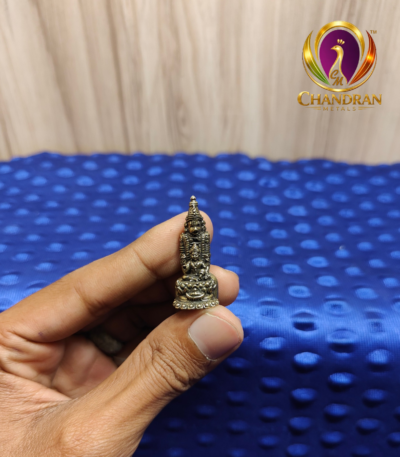 Miniature Brass Hanuman with Lakshmi Statue 1.2 Inch