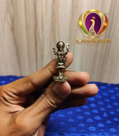 Miniature Brass Kali Statue 1.5 Inch
