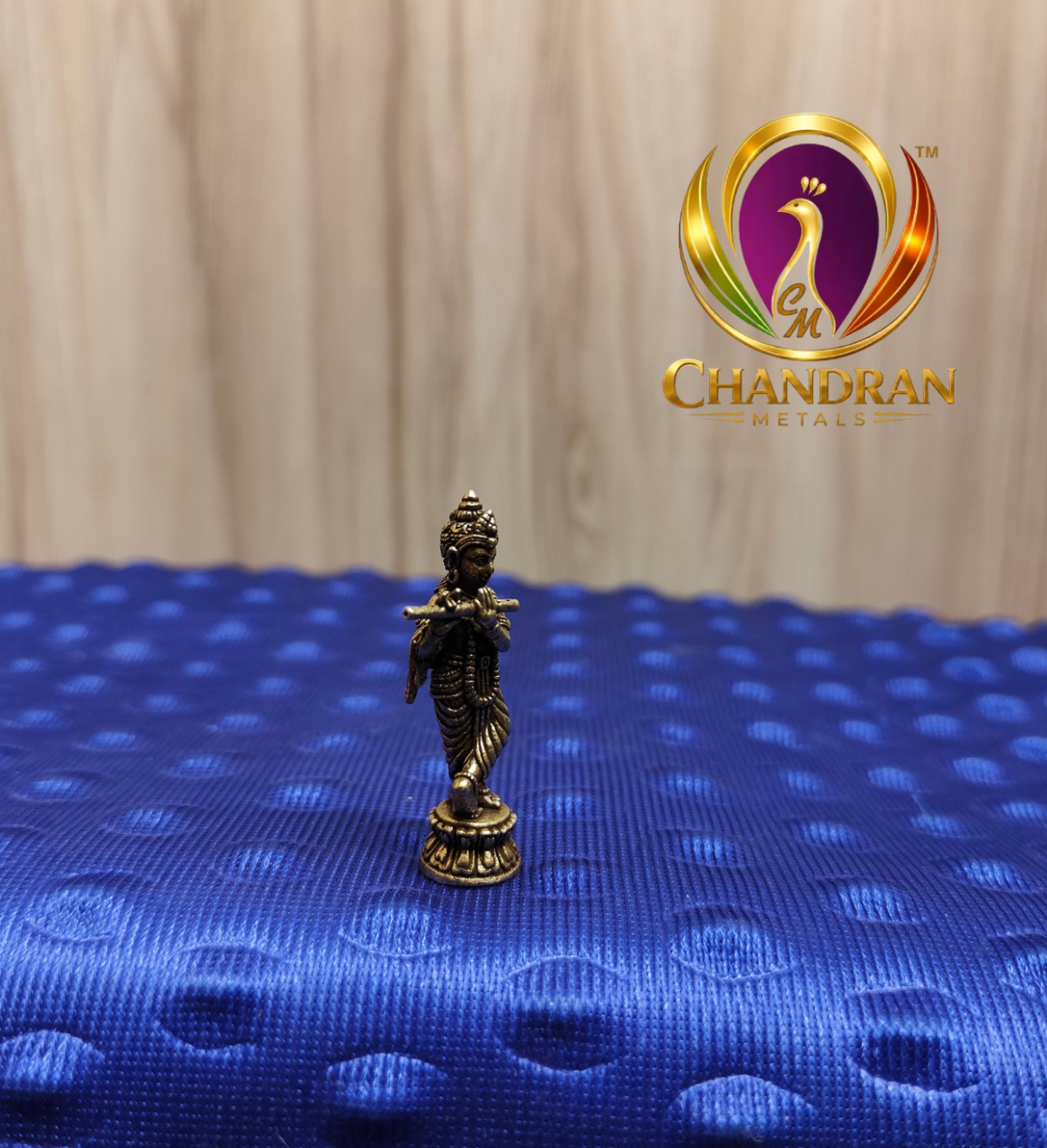 Miniature Brass Krishna Idol 1.5 Inch