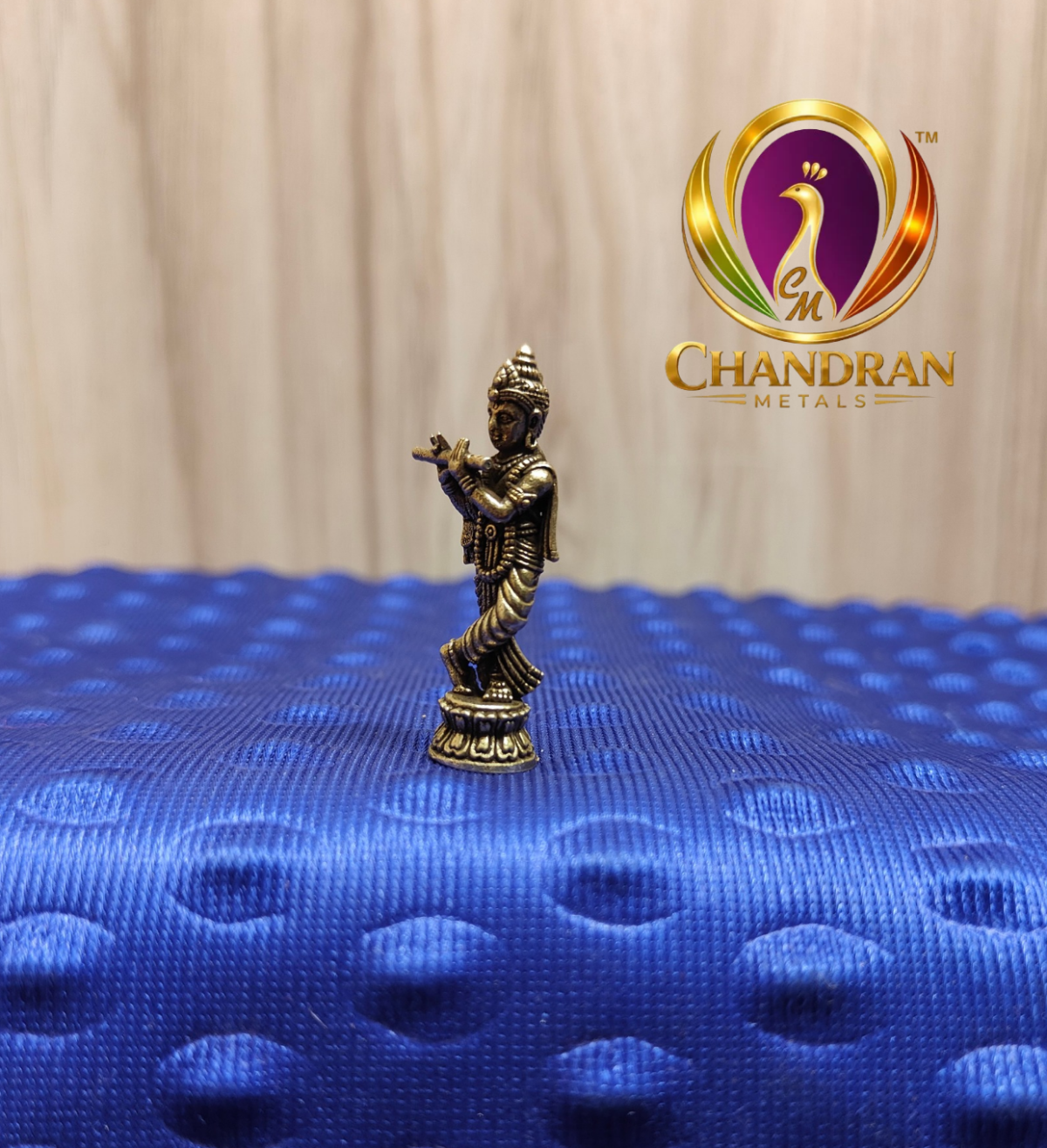 Miniature Brass Krishna Idol 1.5 Inch