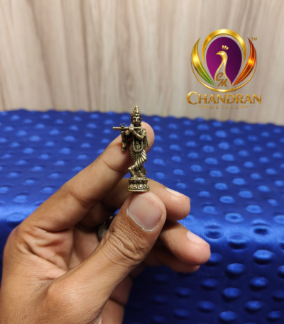 Miniature Brass Krishna Idol 1.5 Inch