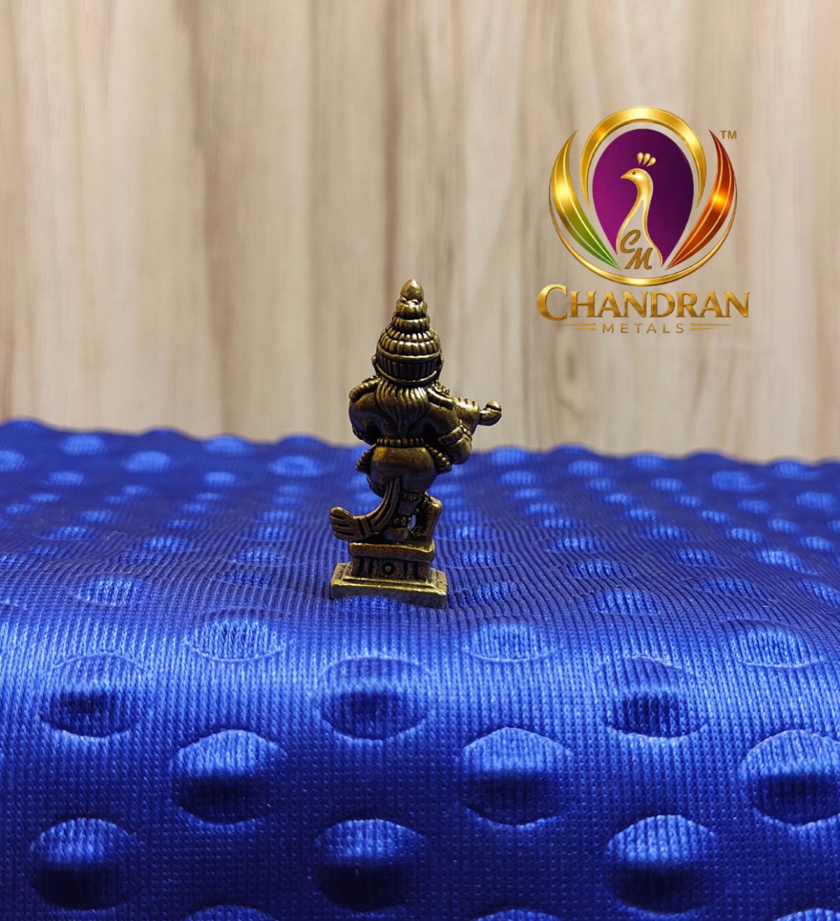 Miniature Brass Krishna Murti 1.6 Inch