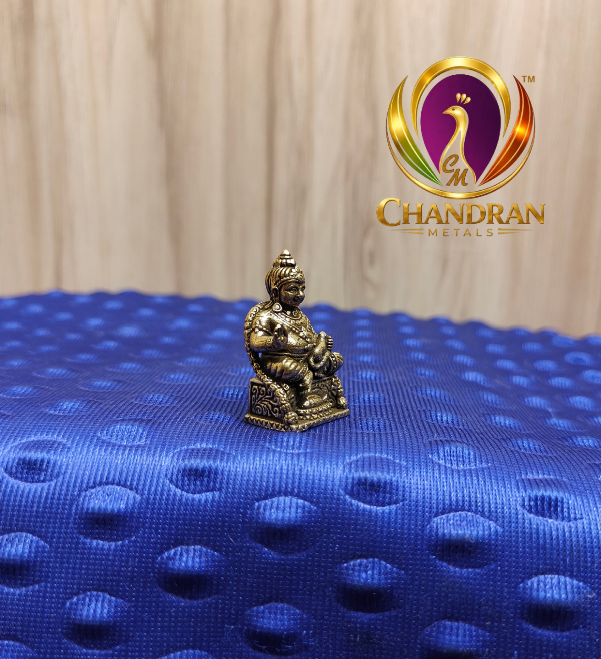 Miniature Brass Kubera Statue 1.4 Inch