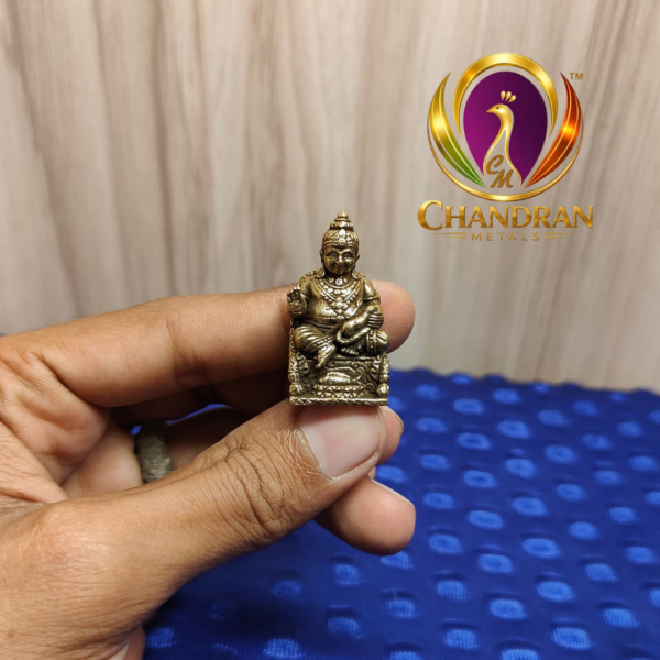 Miniature Brass Kubera Statue 1.4 Inch