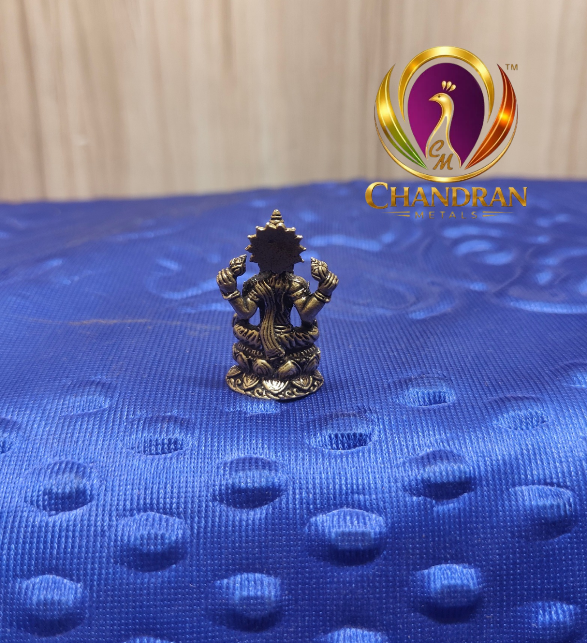 Miniature Brass Lakshmi Idol 1.4 Inch