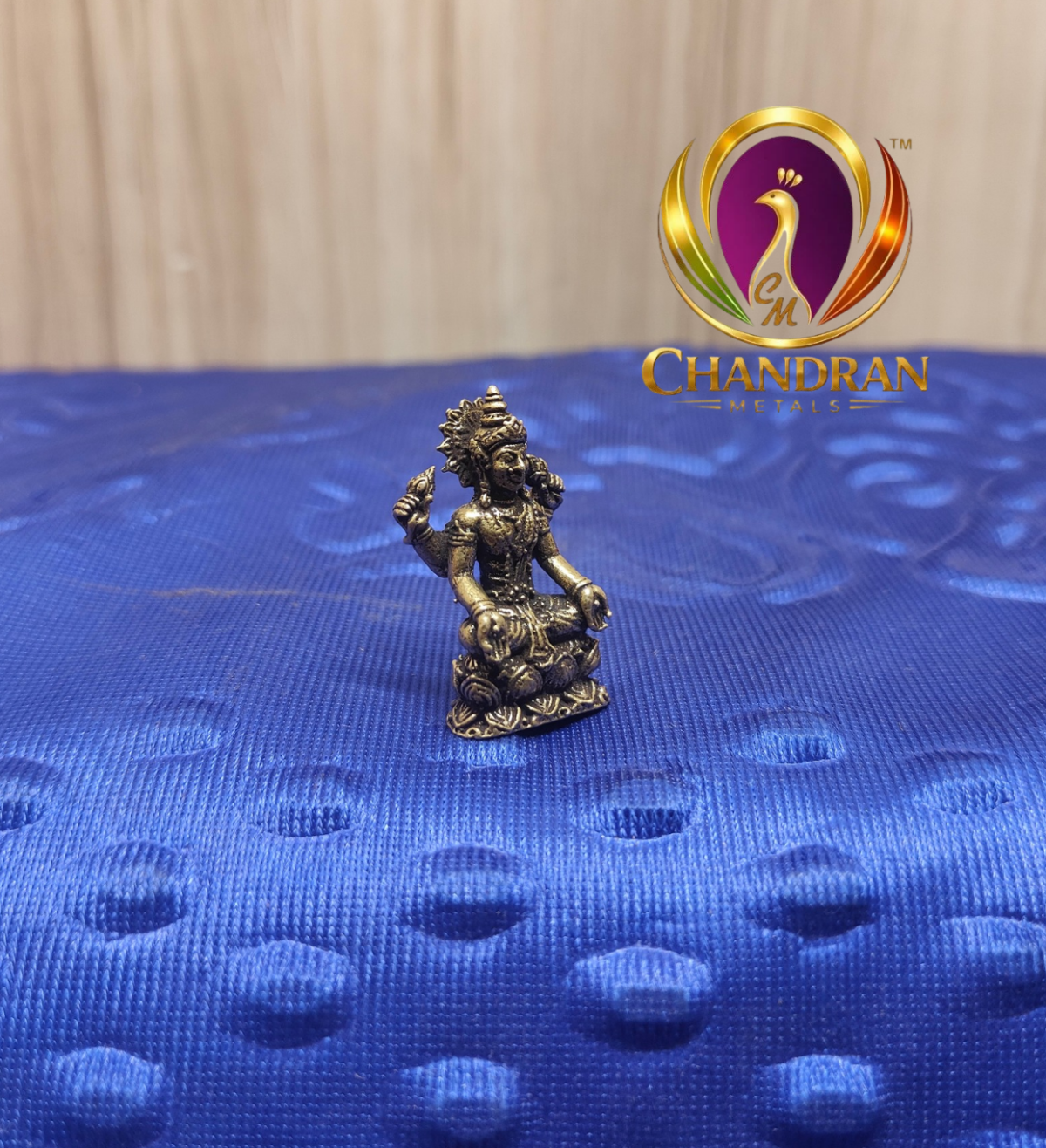 Miniature Brass Lakshmi Idol 1.4 Inch