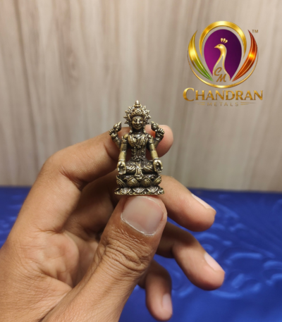 Miniature Brass Lakshmi Idol 1.4 Inch