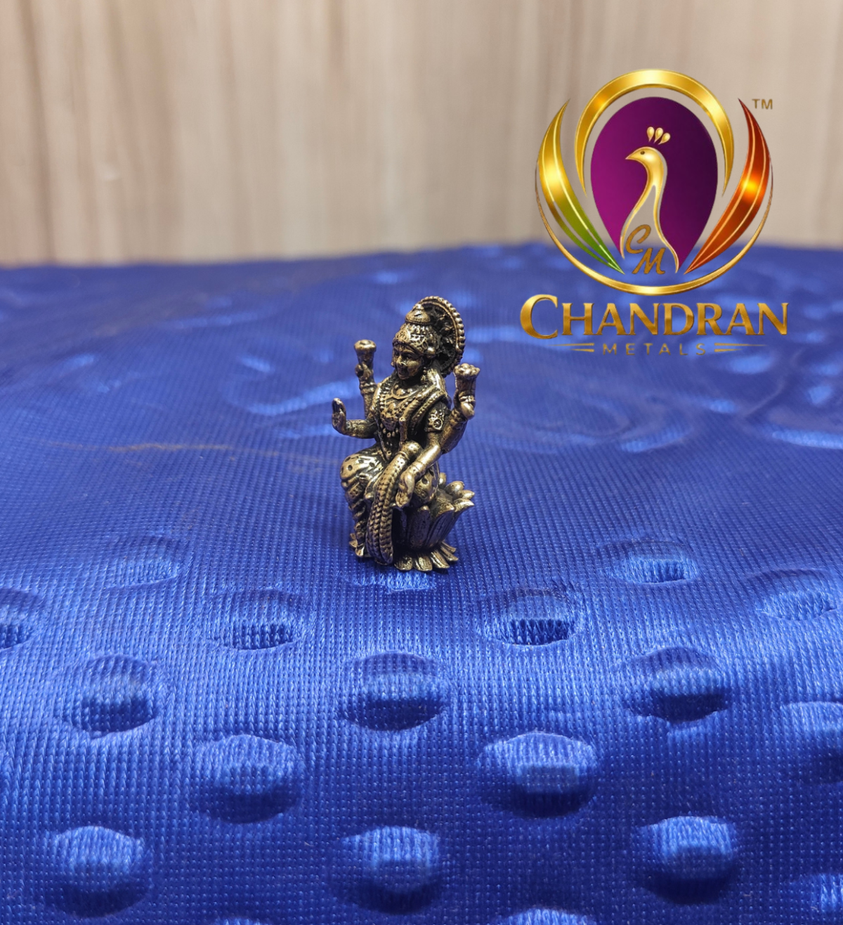 Miniature Brass Lakshmi Statue 1 Inch