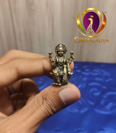 Miniature Brass Lakshmi Statue 1 Inch
