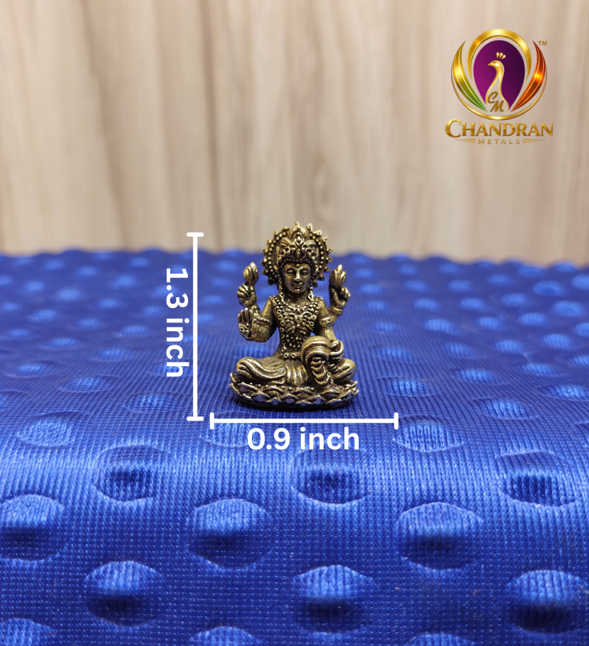 Miniature Brass Lakshmi Statue 1.3 Inch