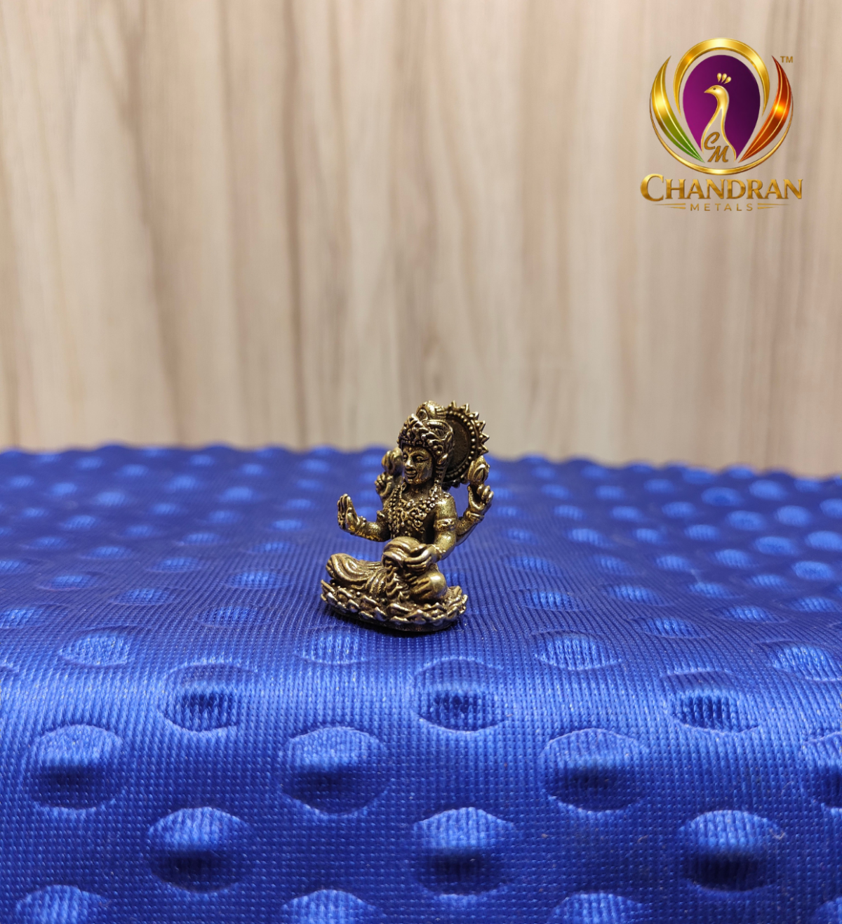 Miniature Brass Lakshmi Statue 1.3 Inch
