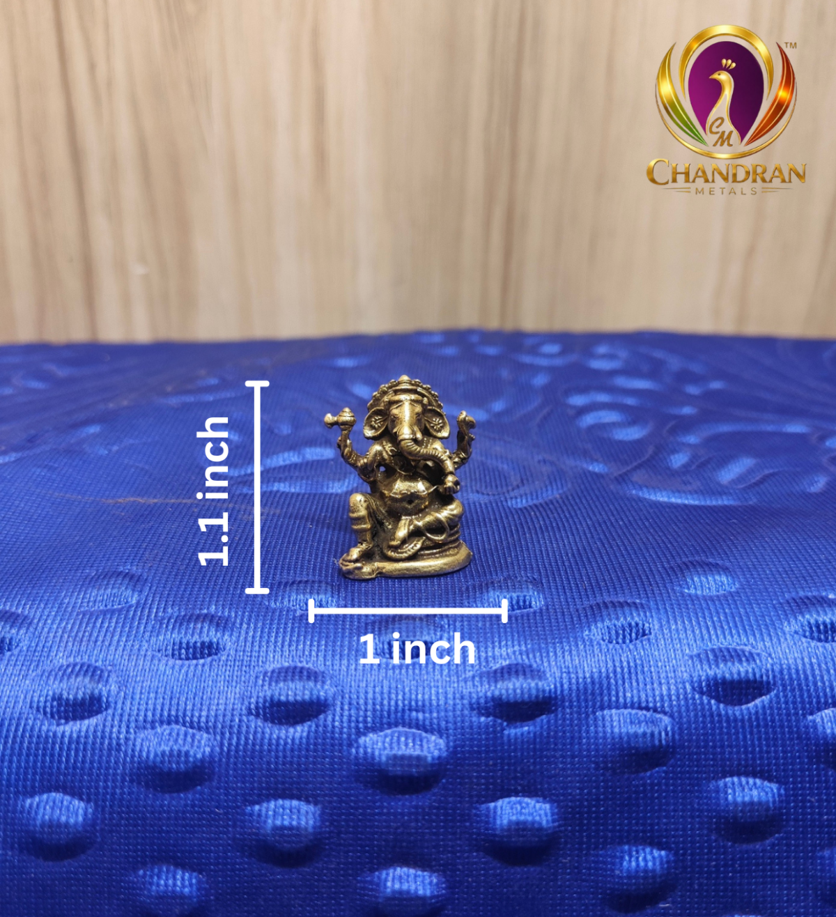Miniature Brass Lord Ganesha Idol 1.1 Inch