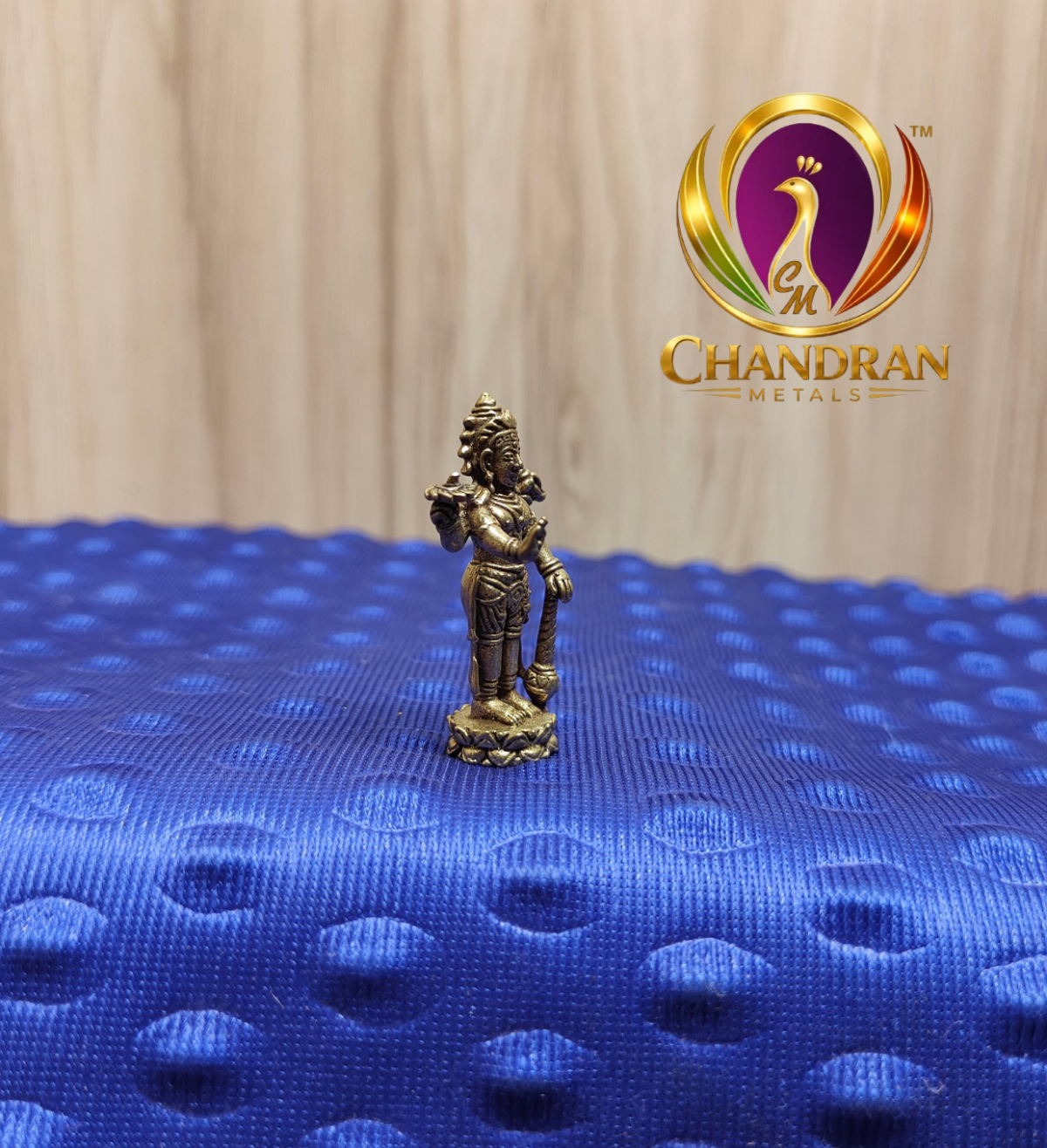 Miniature Brass Lord Vishnu Idol 1.5 Inch