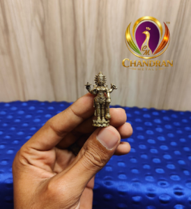 Miniature Brass Lord Vishnu Idol 1.5 Inch