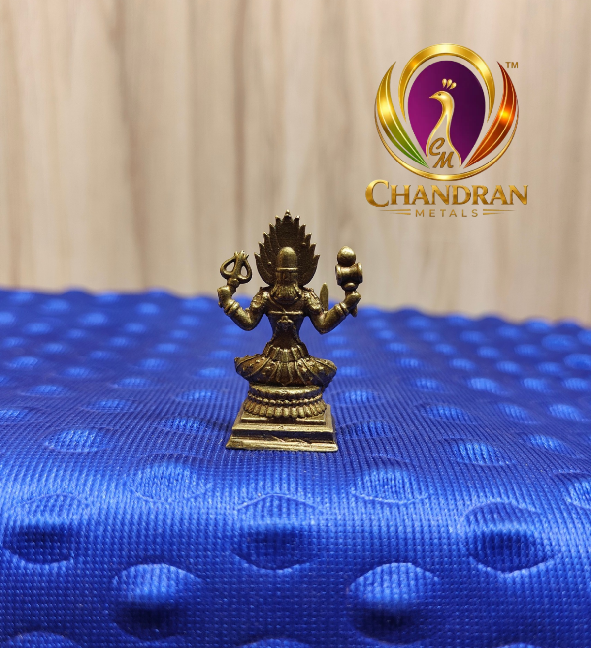Miniature Brass Mariamman Statue 1.5 Inch