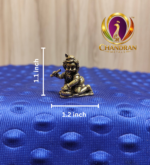Miniature Brass Matka Krishna Statue 1.1 Inch