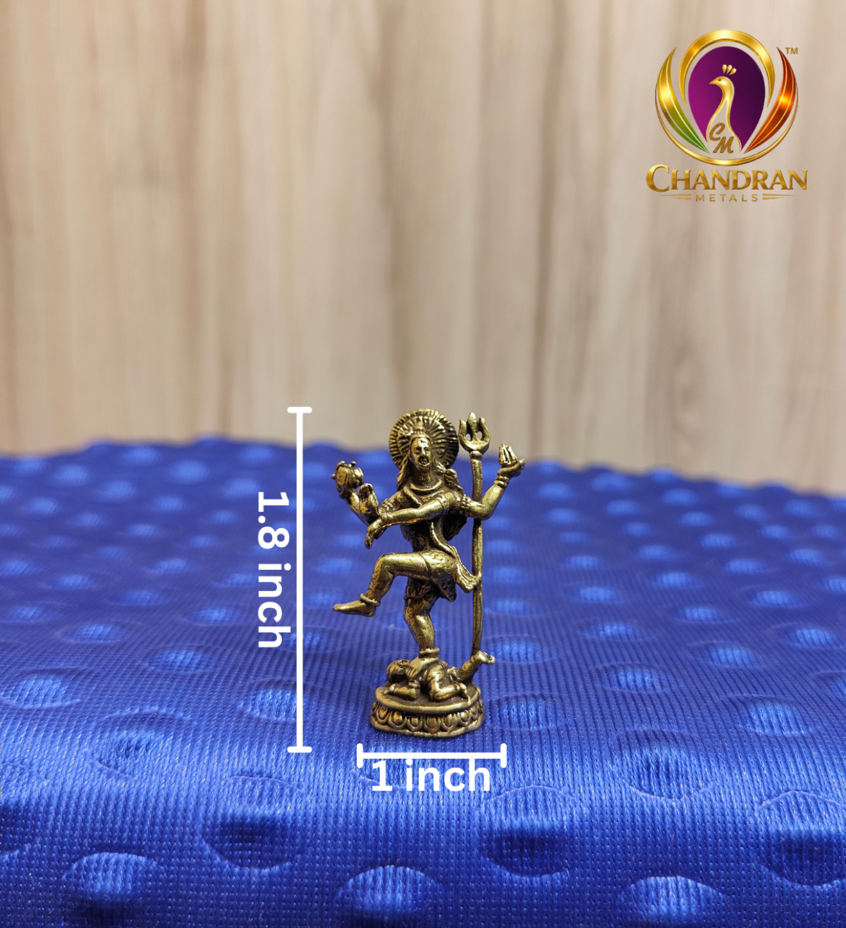 Miniature Brass Nataraja Statue 1.8 Inch