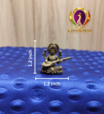 Miniature Brass Saraswati Statue 1.2 Inch