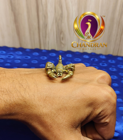 Miniature Brass Scorpion Figurine 1.8 Inch