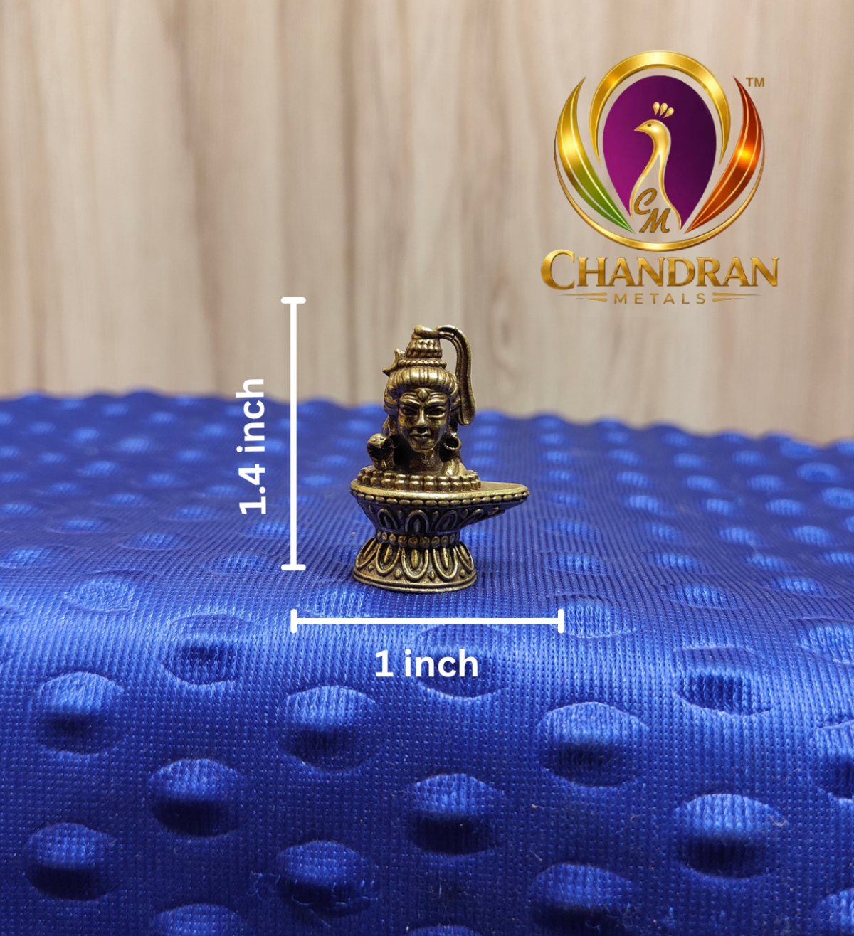 Miniature Brass Shiva Lingam 1.4 Inch