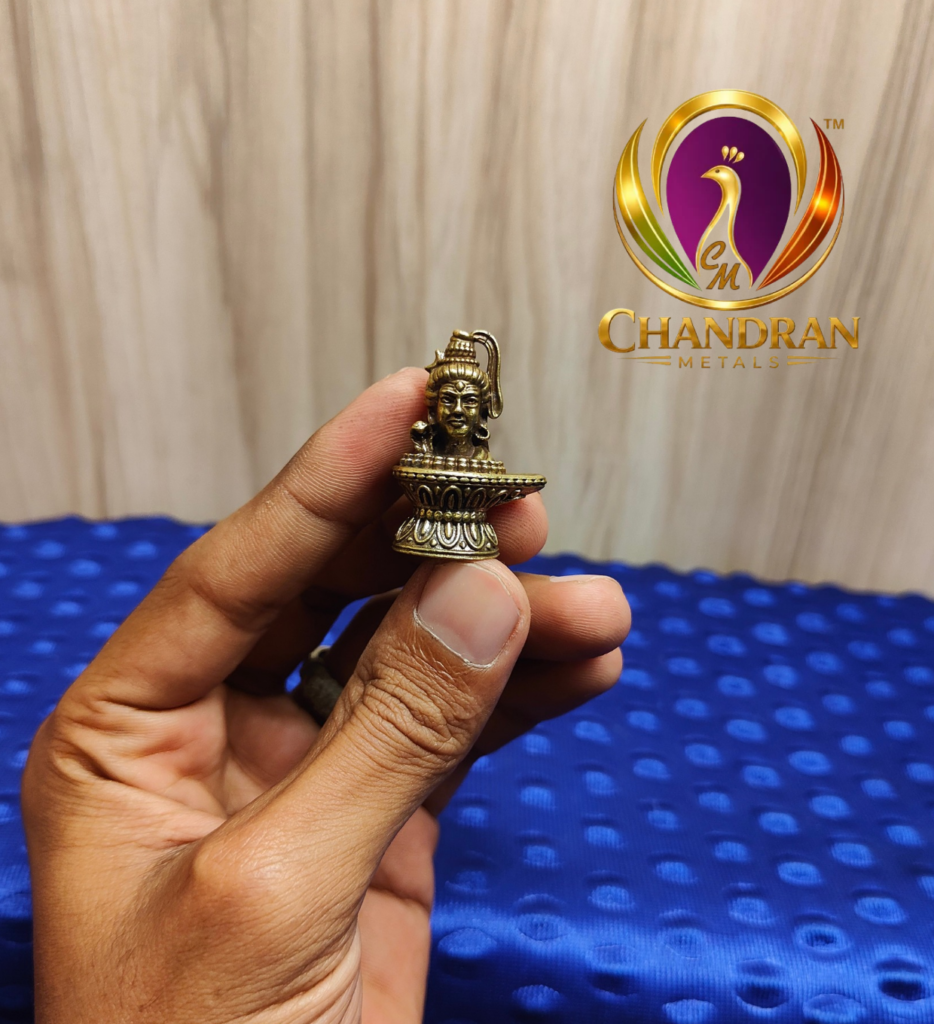 Miniature Brass Shiva Lingam 1.4 Inch